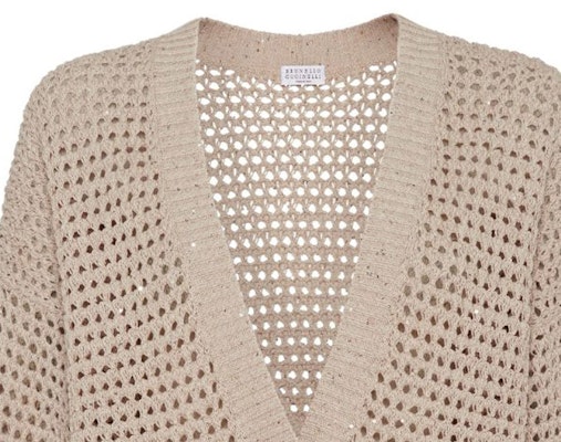 (W) Brunello Cucinelli FW23 卡其色長袖針織開衫 結扣毛衣. MDV796806-C059 Sizing (W) Brunello Cucinelli FW23 卡其色長袖針織開衫 結扣毛衣. MDV796806-C059