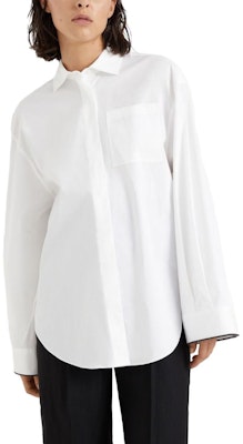 (W) Brunello Cucinelli 2023秋冬米白色單排扣休閒長袖襯衫 M0091MK956-C159 Lookbook (W) Brunello Cucinelli 2023秋冬米白色單排扣休閒長袖襯衫 M0091MK956-C159