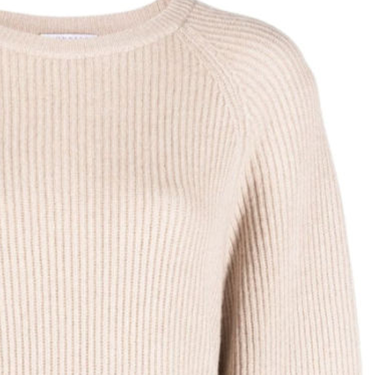 Purchase (W) Brunello Cucinelli FW23 純色羅紋針織圓領毛衣 淺粉色 M12719000-C9504