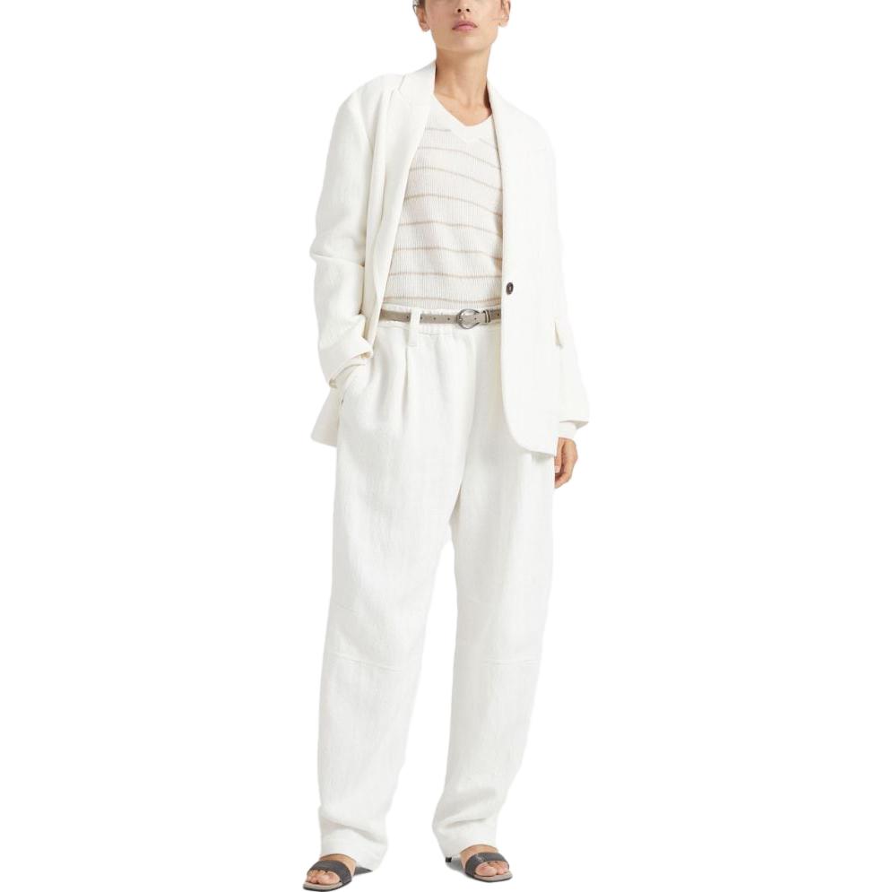 Purchase (W) Brunello Cucinelli FW23 條紋V領長袖針織毛衣 MER137002-CDY45