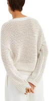 Shop (W) Brunello Cucinelli FW23白色純色V領針織毛衣 MDV796812-CJ430