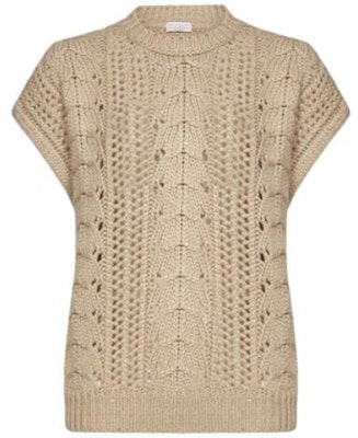 (W) 브루넬로 쿠치넬리 FW23 베이지 니트 반팔 풀오버 여성용. M5D322110-C9509 Buy (W) 브루넬로 쿠치넬리 FW23 베이지 니트 반팔 풀오버 여성용. M5D322110-C9509