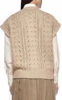 Purchase (W) Brunello Cucinelli FW23 米色鏤空針織短袖上衣 女裝 M5D322110-C9509