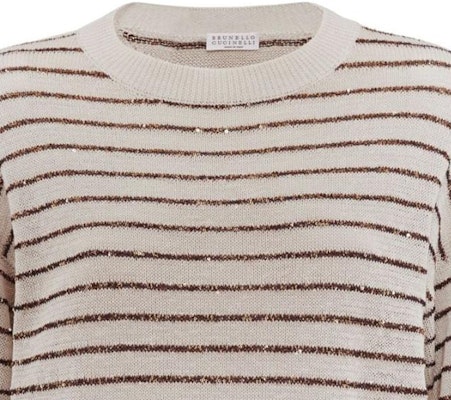 (W) Brunello Cucinelli FW23 女款條紋圓領落肩毛衣 多色 M78765110C-UN46 Details for (W) Brunello Cucinelli FW23 女款條紋圓領落肩毛衣 多色 M78765110C-UN46