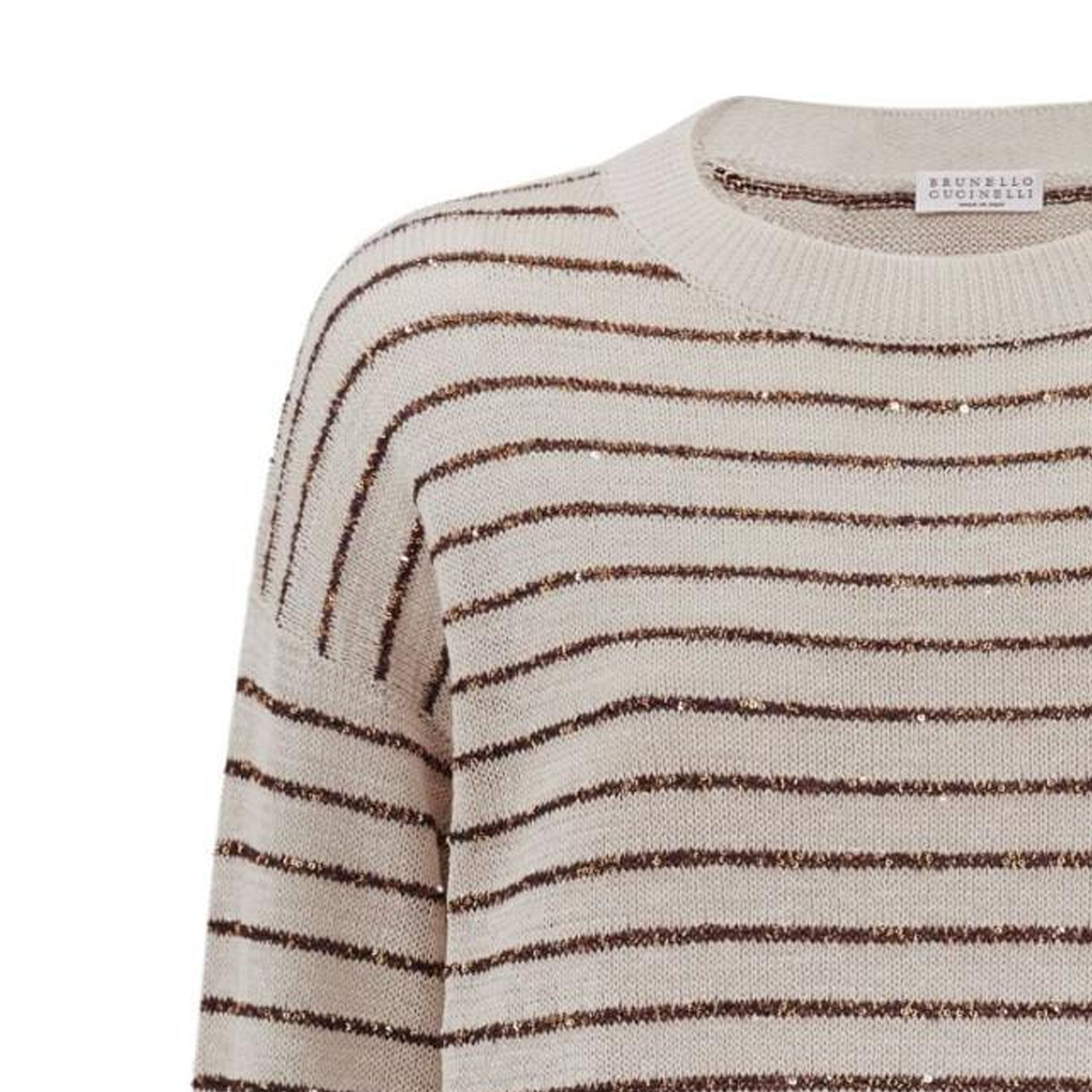 Sizing (W) Brunello Cucinelli FW23 女款條紋圓領落肩毛衣 多色 M78765110C-UN46