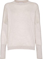(Women) Brunello Cucinelli FW24 Beige Chain Detail Crewneck Long Sleeve Sweater M13834700-C9276 (Women) Brunello Cucinelli FW24 Beige Chain Detail Crewneck Long Sleeve Sweater M13834700-C9276