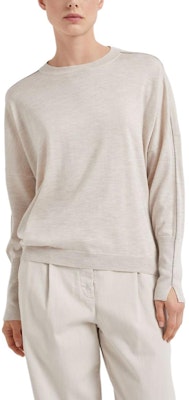 (W) Brunello Cucinelli FW24 米色鏈條細節長袖圓領毛衣 M13834700-C9276 Lookbook (W) Brunello Cucinelli FW24 米色鏈條細節長袖圓領毛衣 M13834700-C9276