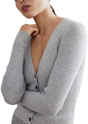 (W) Brunello Cucinelli FW24 灰色V領羅紋針織毛衣 MLV110206-C072 Shop (W) Brunello Cucinelli FW24 灰色V領羅紋針織毛衣 MLV110206-C072