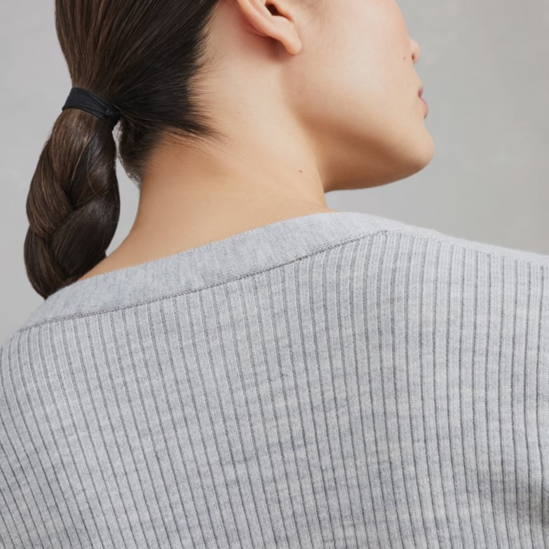 Details for (W) Brunello Cucinelli FW24 灰色V領羅紋針織毛衣 MLV110206-C072