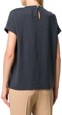 (W) 布內洛庫奇內利 女款深藍色寬鬆圓領短袖T恤. M0T18BD200-C7186 Shop (W) 布內洛庫奇內利 女款深藍色寬鬆圓領短袖T恤. M0T18BD200-C7186