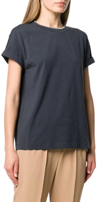 (W) 布內洛庫奇內利 女款深藍色寬鬆圓領短袖T恤. M0T18BD200-C7186 Purchase (W) 布內洛庫奇內利 女款深藍色寬鬆圓領短袖T恤. M0T18BD200-C7186