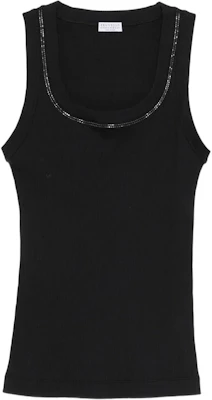 (W) Brunello Cucinelli Tank Top Tanpa Lengan Katun Crew Neck. MG902BW710-C101 Buy (W) Brunello Cucinelli Tank Top Tanpa Lengan Katun Crew Neck. MG902BW710-C101