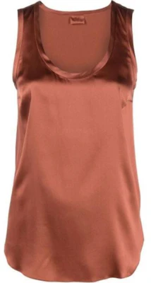(W) Brunello Cucinelli Tank Top Tanpa Lengan Warna Oranye Solid M0C59E0600-C8937 Buy (W) Brunello Cucinelli Tank Top Tanpa Lengan Warna Oranye Solid M0C59E0600-C8937