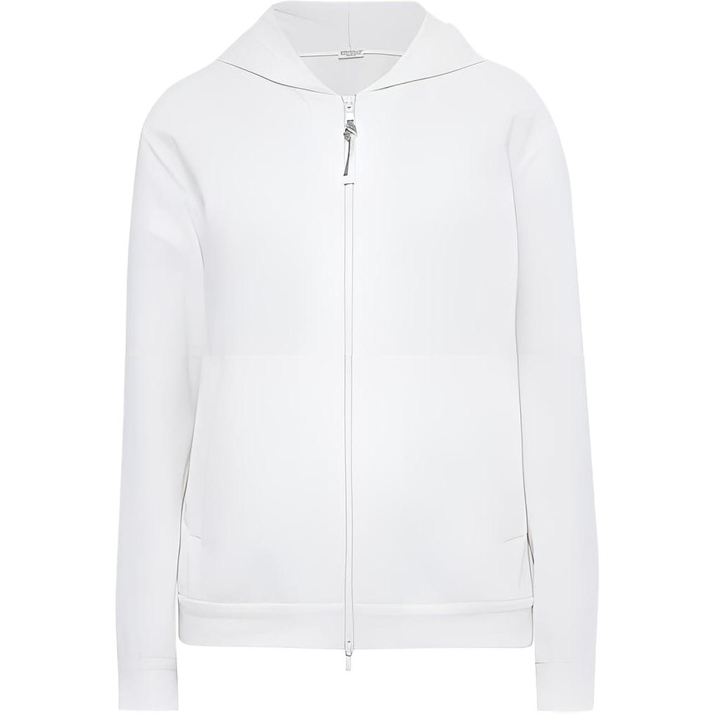 (Women) Brunello Cucinelli Solid Zip-Up Hoodie White Jacket MH827SA306-C600