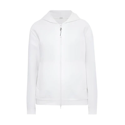 (Women) Brunello Cucinelli Solid Zip-Up Hoodie White Jacket MH827SA306-C600