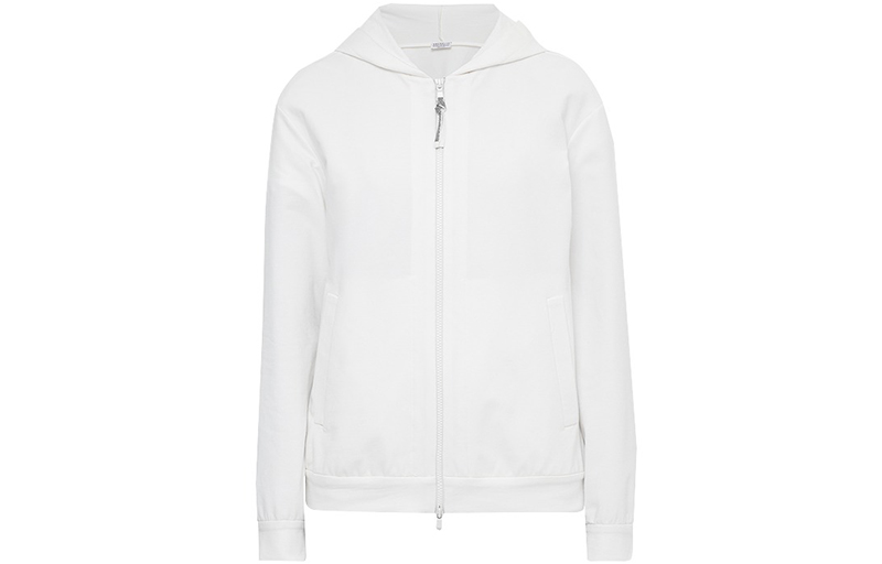 Order (W) 布鲁内罗·库奇内利纯色拉链连帽白色外套 MH827SA306-C600