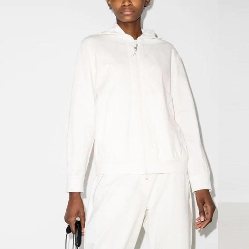 Purchase (W) 布鲁内罗·库奇内利纯色拉链连帽白色外套 MH827SA306-C600