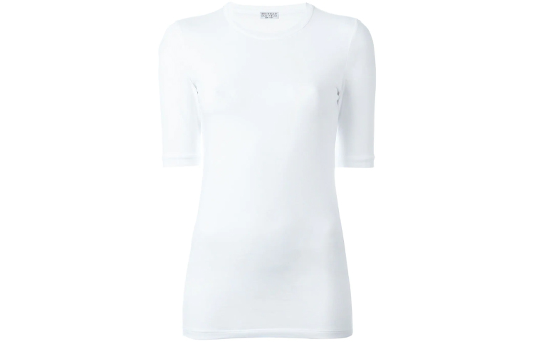 Order (W) Brunello Cucinelli SS21修身版白色圓領T恤 M0T18B016-0C159