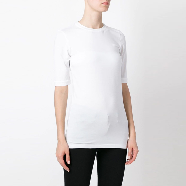 Shop (W) Brunello Cucinelli SS21修身版白色圓領T恤 M0T18B016-0C159