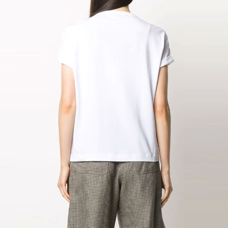 Details for (W) Brunello Cucinelli SS21 純白胸袋短袖T恤 M0T18BB300-C159