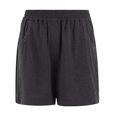 (Women) Brunello Cucinelli SS22 Grey Elastic Waist Casual Shorts. M0A45EE499-C390