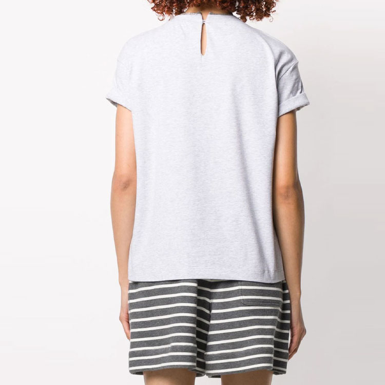 Purchase (W) Brunello Cucinelli SS22 寬鬆版灰色短袖圓領T恤 M0T18BD200-C8003