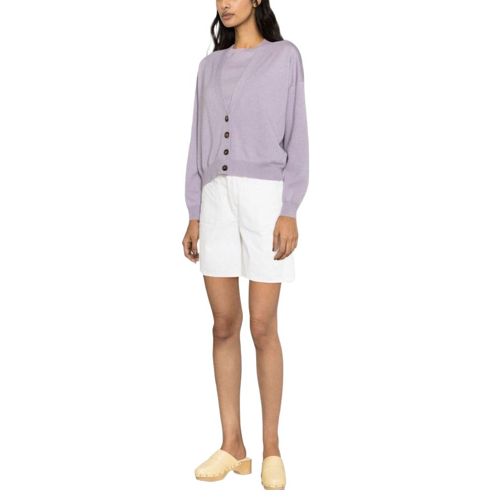 Purchase (W) Brunello Cucinelli SS22 紫色V領長袖針織開襟外套 M12170206-C8717