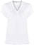Order (W) Brunello Cucinelli SS22 金屬飾邊V領短袖T恤 白色 M0T18BD222-C159