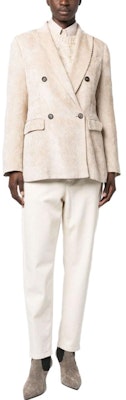 (W) Brunello Cucinelli SS23 米色雙排扣羅紋西裝外套 MD5412444-C700 Lookbook (W) Brunello Cucinelli SS23 米色雙排扣羅紋西裝外套 MD5412444-C700