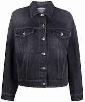 (Women) Brunello Cucinelli SS23 Black Single-Breasted Denim Jacket. MA0952984-C8999 (Women) Brunello Cucinelli SS23 Black Single-Breasted Denim Jacket. MA0952984-C8999