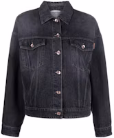 Order (Women) Brunello Cucinelli SS23 Black Single-Breasted Denim Jacket. MA0952984-C8999