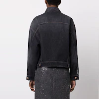 Shop (Women) Brunello Cucinelli SS23 Black Single-Breasted Denim Jacket. MA0952984-C8999