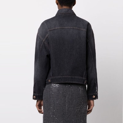 (W) Brunello Cucinelli SS23 黑色單排扣牛仔外套. MA0952984-C8999 Shop (W) Brunello Cucinelli SS23 黑色單排扣牛仔外套. MA0952984-C8999