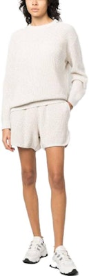 (W) Brunello Cucinelli SS23 米白色抽繩針織休閒短褲 MDV726089-CJ430 Lookbook (W) Brunello Cucinelli SS23 米白色抽繩針織休閒短褲 MDV726089-CJ430