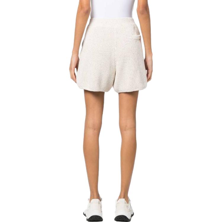 Shop (W) Brunello Cucinelli SS23 米白色抽繩針織休閒短褲 MDV726089-CJ430