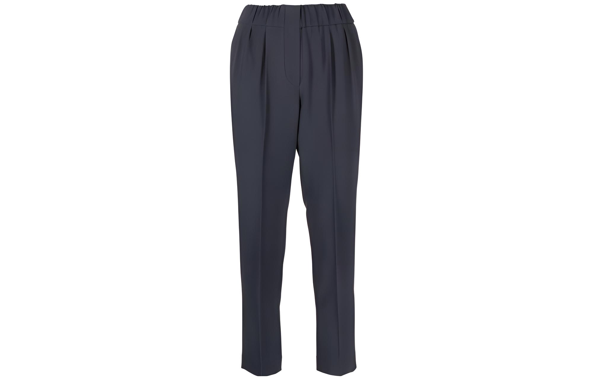 (Women) Brunello Cucinelli SS23  High-Waisted Cropped Straight Pants Grey MA029P1673-C8901