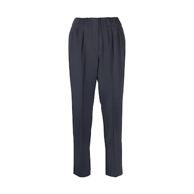 (Women) Brunello Cucinelli SS23 High-Waisted Cropped Straight Pants Grey MA029P1673-C8901