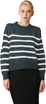 (W) Brunello Cucinelli SS23 條紋印花深灰長袖毛衣 M12714500P-CD177 Lookbook (W) Brunello Cucinelli SS23 條紋印花深灰長袖毛衣 M12714500P-CD177