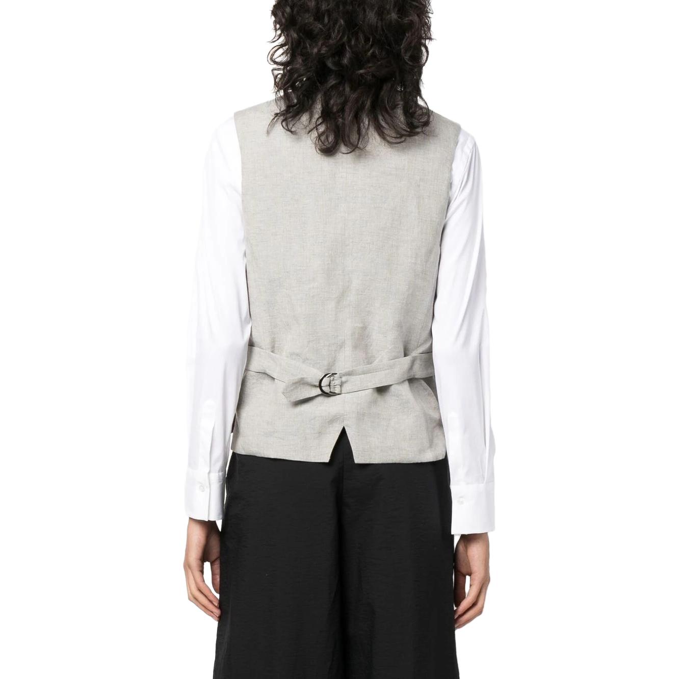 Shop (W) Brunello Cucinelli SS23 條紋亮片V領背心涼灰色. MH577SX806-C045