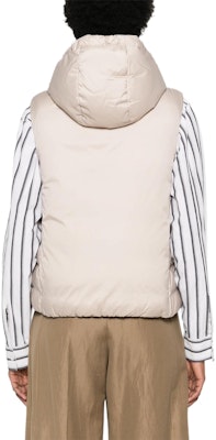 (W) Brunello Cucinelli SS24 米色無袖連帽羽絨外套 MH5047920P Shop (W) Brunello Cucinelli SS24 米色無袖連帽羽絨外套 MH5047920P