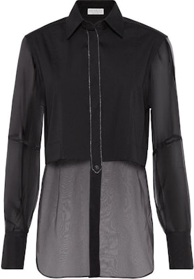 (W) Brunello Cucinelli SS24 黑色分層設計長袖釦式襯衫上衣 M0091MQ406-C101 Buy (W) Brunello Cucinelli SS24 黑色分層設計長袖釦式襯衫上衣 M0091MQ406-C101