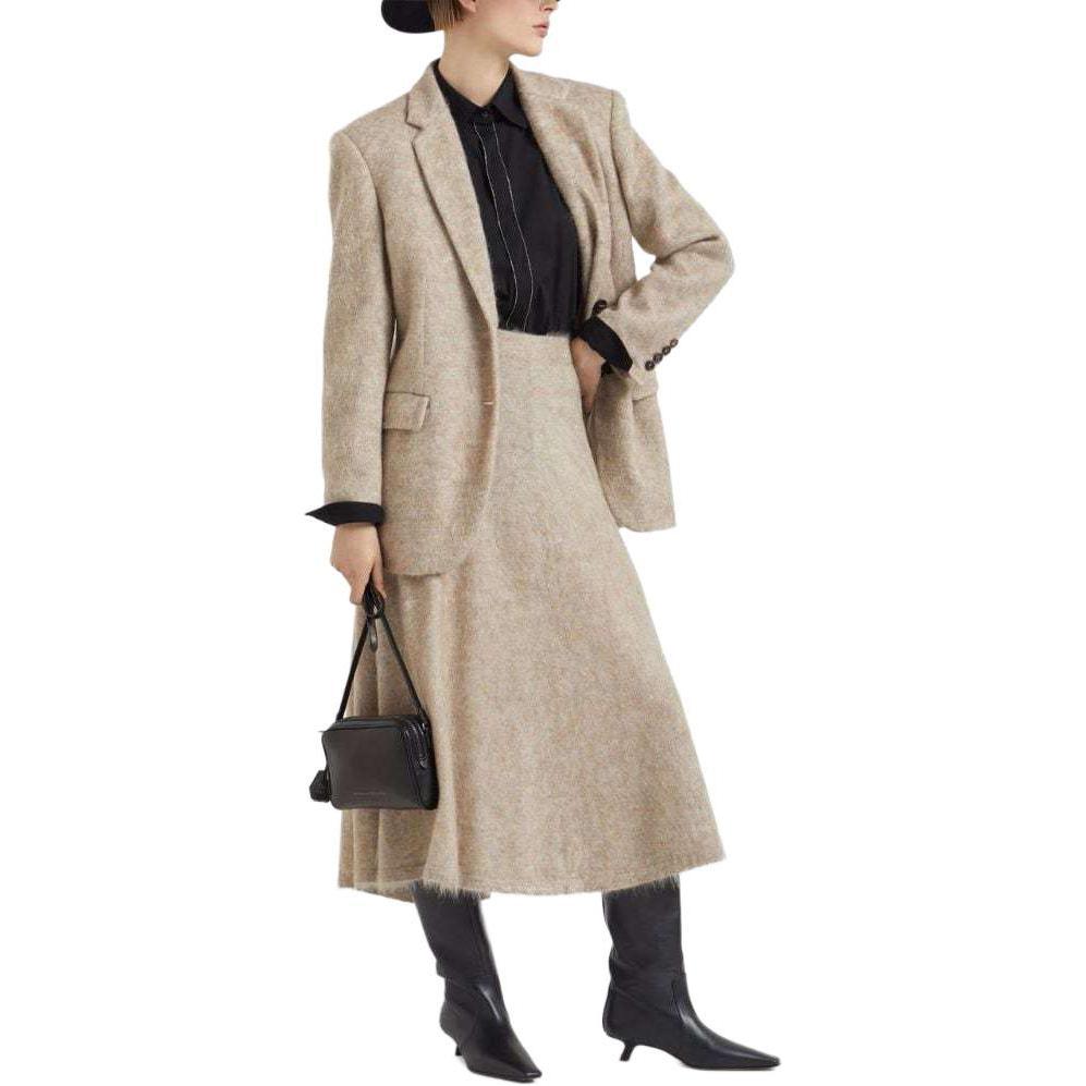 Purchase (W) Brunello Cucinelli SS24 黑色分層設計長袖釦式襯衫上衣 M0091MQ406-C101