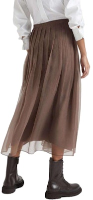 (W) Brunello Cucinelli SS24 棕色高腰中長裙休閒風格 MF940G3375-C9644 Shop (W) Brunello Cucinelli SS24 棕色高腰中長裙休閒風格 MF940G3375-C9644