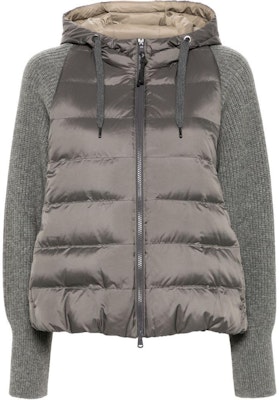 (W) Brunello Cucinelli SS24 灰色拼接連帽羽絨外套 MH5042699-CDA64 Order (W) Brunello Cucinelli SS24 灰色拼接連帽羽絨外套 MH5042699-CDA64