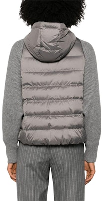 (W) Brunello Cucinelli SS24 灰色拼接連帽羽絨外套 MH5042699-CDA64 Shop (W) Brunello Cucinelli SS24 灰色拼接連帽羽絨外套 MH5042699-CDA64