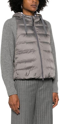 (W) Brunello Cucinelli SS24 灰色拼接連帽羽絨外套 MH5042699-CDA64 Purchase (W) Brunello Cucinelli SS24 灰色拼接連帽羽絨外套 MH5042699-CDA64