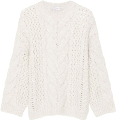 (W) Brunello Cucinelli SS24 淺灰色圓領針織套頭毛衣。 MDU336110-C9610 Buy (W) Brunello Cucinelli SS24 淺灰色圓領針織套頭毛衣。 MDU336110-C9610