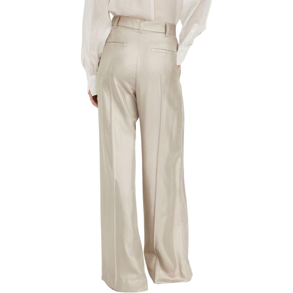 Purchase (W) Brunello Cucinelli SS24 抽褶寬褲 淺米色休閒長褲 MA768P8512-C5204
