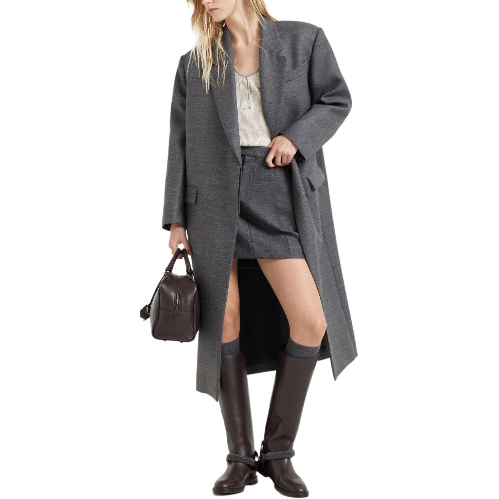 Purchase (W) Brunello Cucinelli SS24 米色羅紋V領毛衣長袖上衣. M12192112-C9613