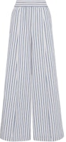 (Women) Brunello Cucinelli SS24 Striped Wide-Leg Elastic Waist Pants Off-White MH564P8531C004 (Women) Brunello Cucinelli SS24 Striped Wide-Leg Elastic Waist Pants Off-White MH564P8531C004